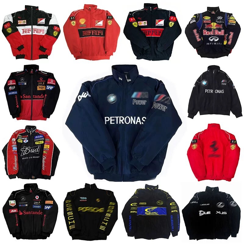 F1 Racing Suit Jacket Embroidered American Motorcycle Motorcycle Cycling Suit Casual Jacket Retro Spring Men's and Women's Customization