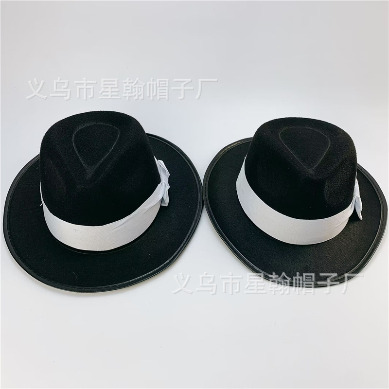 Estrellas americanas y rayas cinta vintage alto sombrero mago etapa rendimiento Festival fieltro paño recto sombrero alto