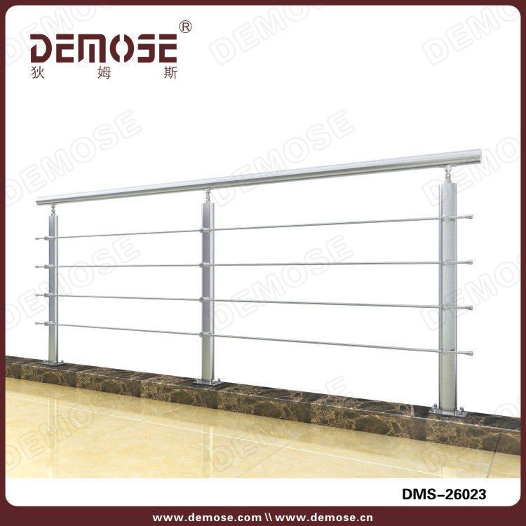 走廊楼梯栏杆 不锈钢拉丝防护栏杆 玻璃栏杆阳台合金