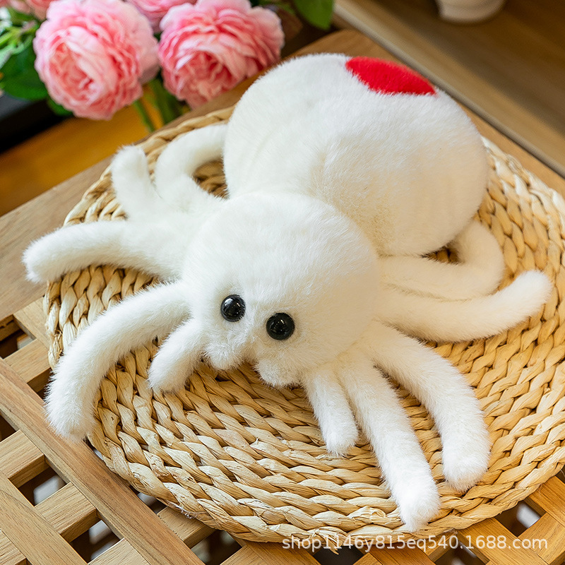 新しい面白いレッドテールスパイダーぬいぐるみシミュレーション昆虫人形卸売トリッキー人形卸売|undefined