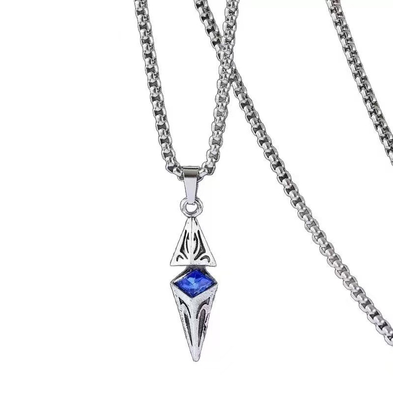 Diamond-Shaped Pendant High-End Necklace Niche Fashion Stylish Men's Pendant Trendy Hip-Hop Street Style Necklace Wholesale