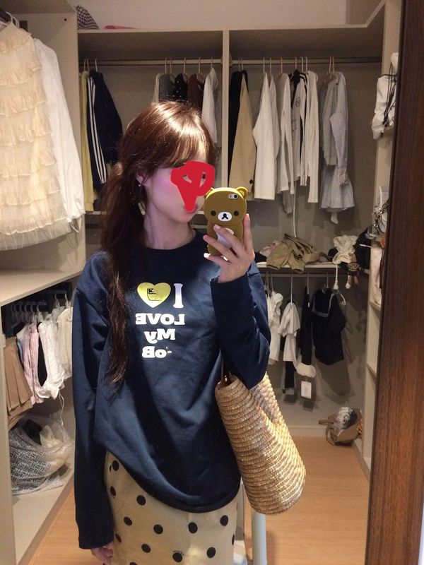 【200克纯棉后包领】美式复古宽松长袖藏青t恤女秋设计感小众ins|undefined