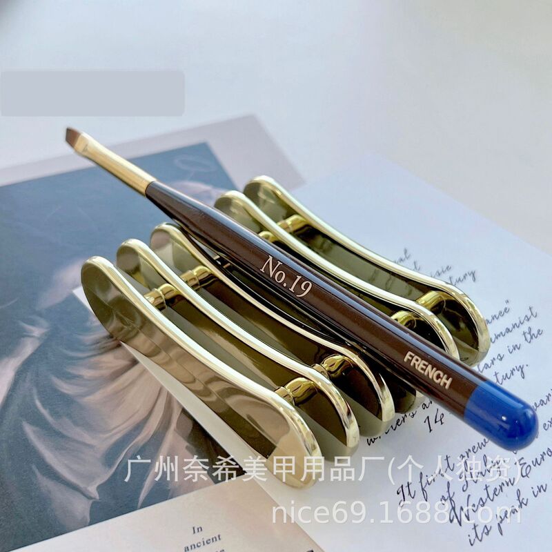 Cross-Border Manicure Pen Holder Electroplated Multi-Color 5-Grids Nail Pen Holder Manicure Tool Transparent Purple Gold and Silver Phototherapy Pen Holder