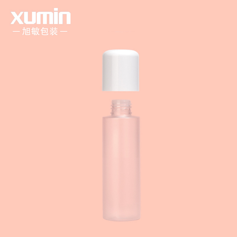 Xumin venta al por mayor tapa superior redonda blanca PET set botella 100mL botella de loción esmerilada 50g botella de crema 30 botella cuentagotas