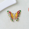 DIY alloy new oil drop oil butterfly inlaid diamond jewelry accessories clothing accessories DIY shoes and clothing accessories bride fan