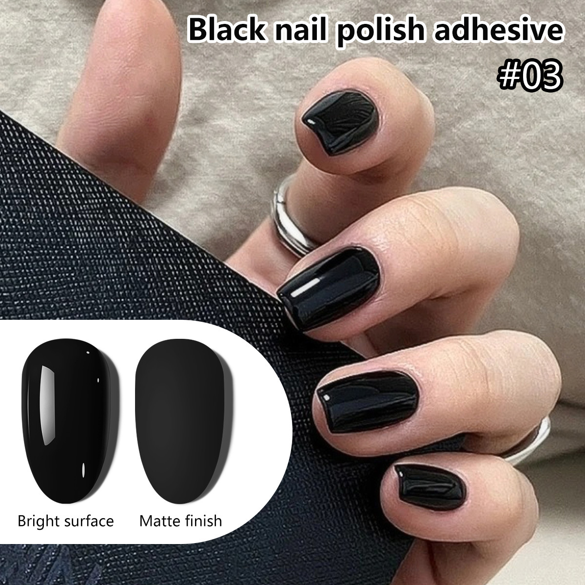 2024 popular en línea nuevo pegamento negro puro blanco pegamento de esmalte de uñas firme y duradero para la tienda de uñas especial