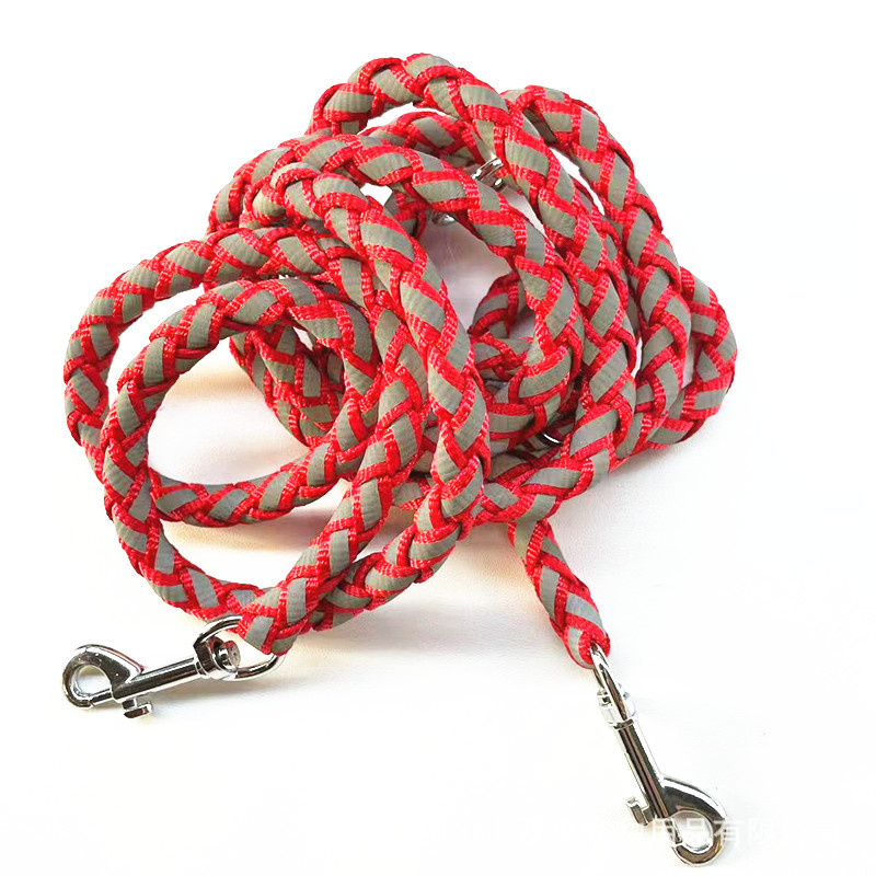 Dog Reflective Braided Round Rope 2.5m Extended Multi-Functional Leash Product_voghion.com
