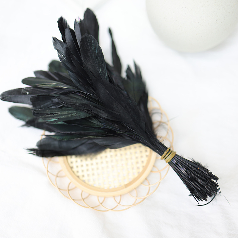 Plumas negras al por mayor DIY accesorios de decoración de ropa accesorios escenas de diseño de fábrica de plumas tienda directa