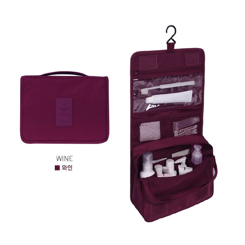 Portable travel storage shower kit travel makeup bag hanging hook shower kit storage bag men's wash bag