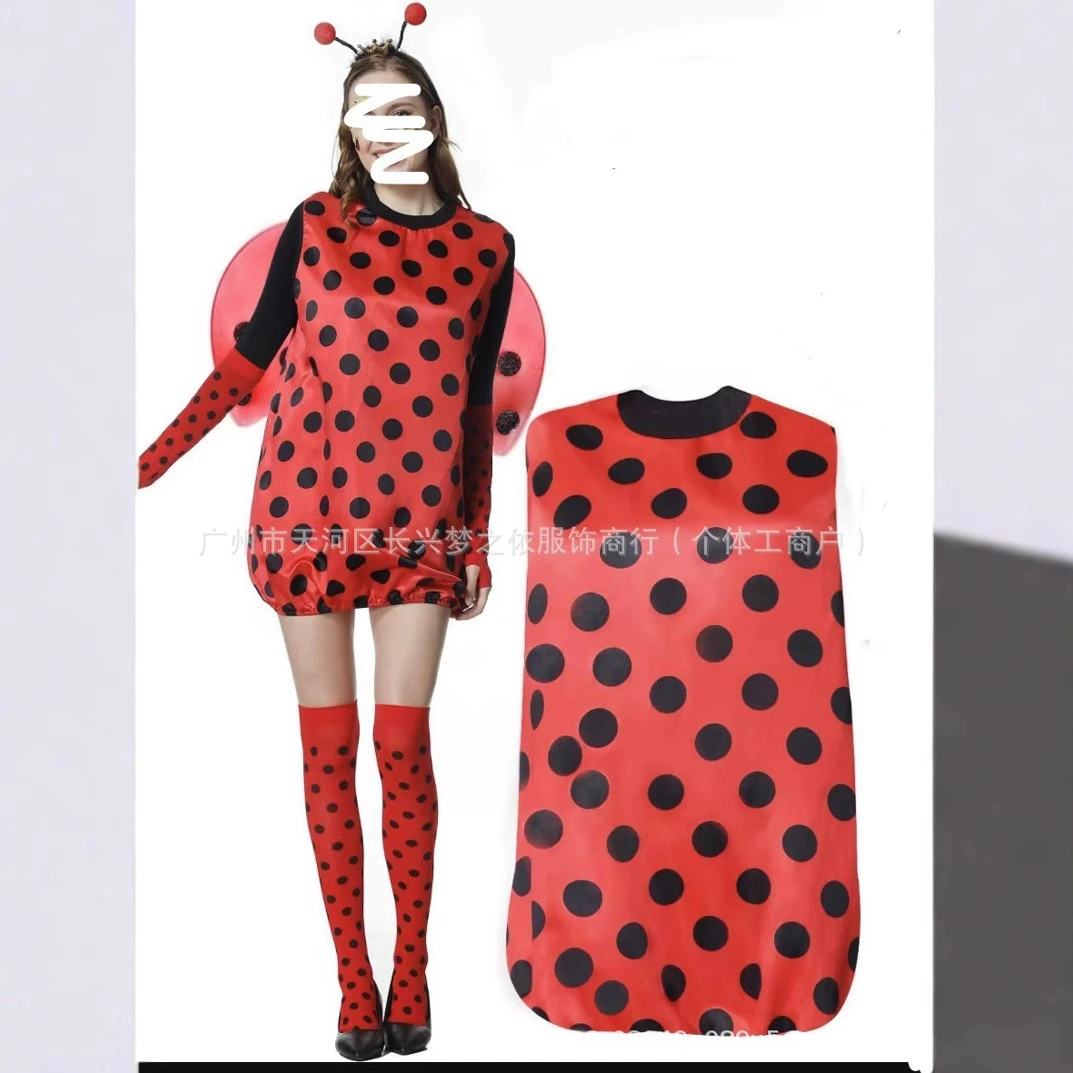 Amazon дамы Хэллоуин косплей костюм божьей коровки пчелы платье