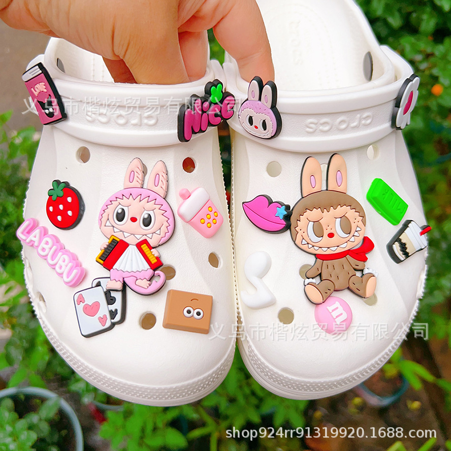 下駄アクセサリー取り外し可能な靴の花かわいい漫画ハイエンド diy アクセサリーソフトプラスチックバブルマトラブブ