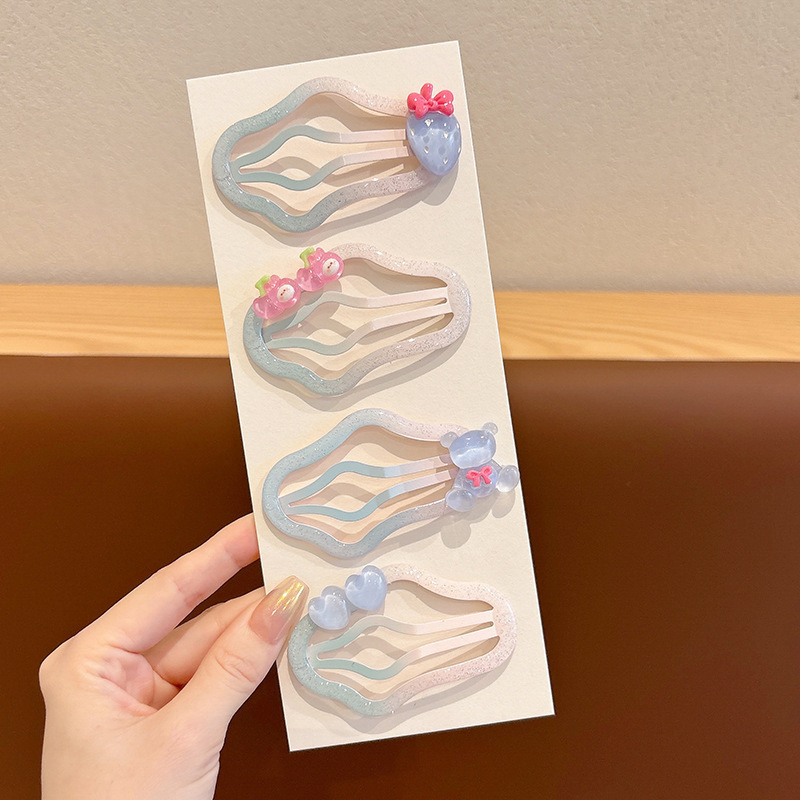 婴儿汗毛夹女宝宝发夹不伤发胎毛夹夹子头饰儿童婴幼儿发量少发卡|undefined