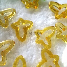 定制人造宝石合成水晶 压电黄水晶梨形蝴蝶星形定制各种尺寸形状