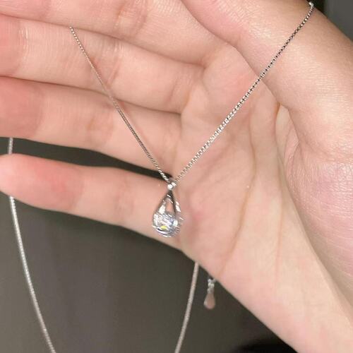 2025 Cross-border New Diamond Droplet Necklace for Women, Ins Lightweight Luxury High-end Pendant Choker Chain Valentine's Day Gift