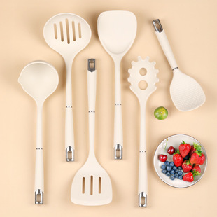 Silicone Spatula and Spoon 7-Piece Set Non-Stick Silicone Spatula Household Food Grade Silicone Kitchenware Wholesale Set