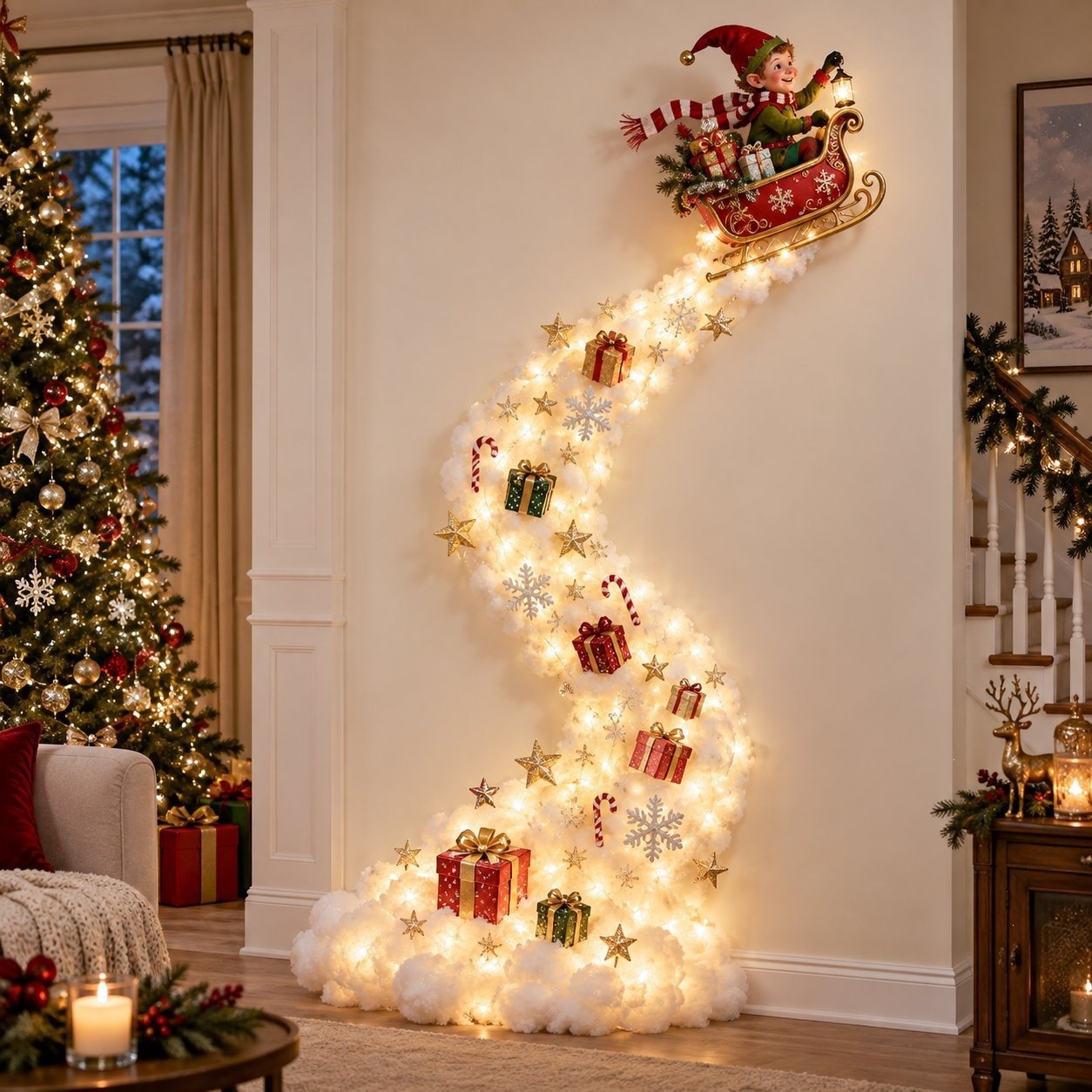 Cross - Border Pocket Christmas Magic Trail Wall Light Christmas Magic Wall Light