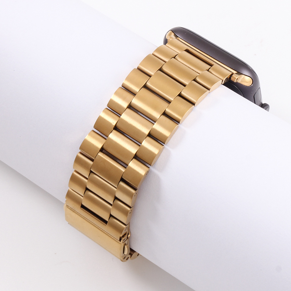 210g Weight Stainless Steel, Steel Belt Strap Material Watch band Classification 304 Stainless Steel, Metal Material Solid Color, Apple Pattern Elegant Style Elegant Solid Color Apple Stainless Steel Steel Belt Watch Band 4