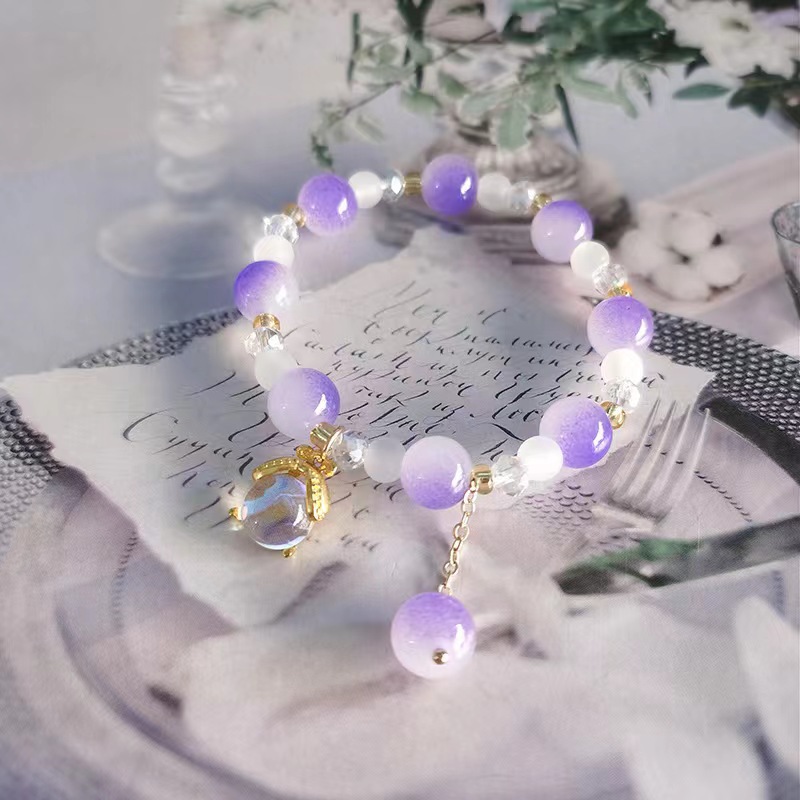 Pulsera de luciérnaga púrpura profunda con hielo