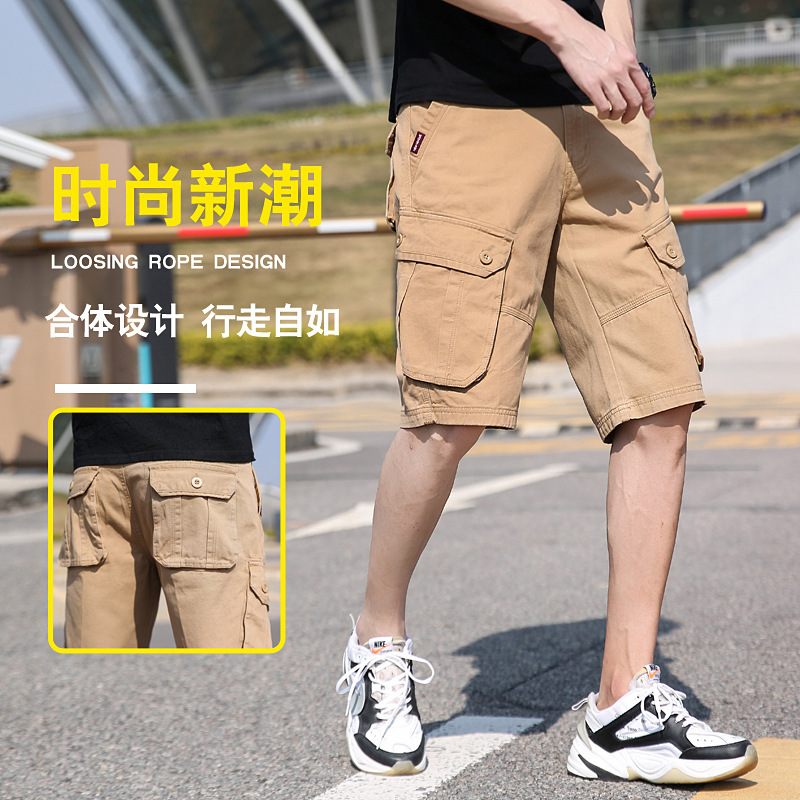 Summer New Men's Straight-Leg Work Pants, Five-Point Pants, Loose Casual Fashion, Comfortable Pants for Amazon Cross-Border Sales