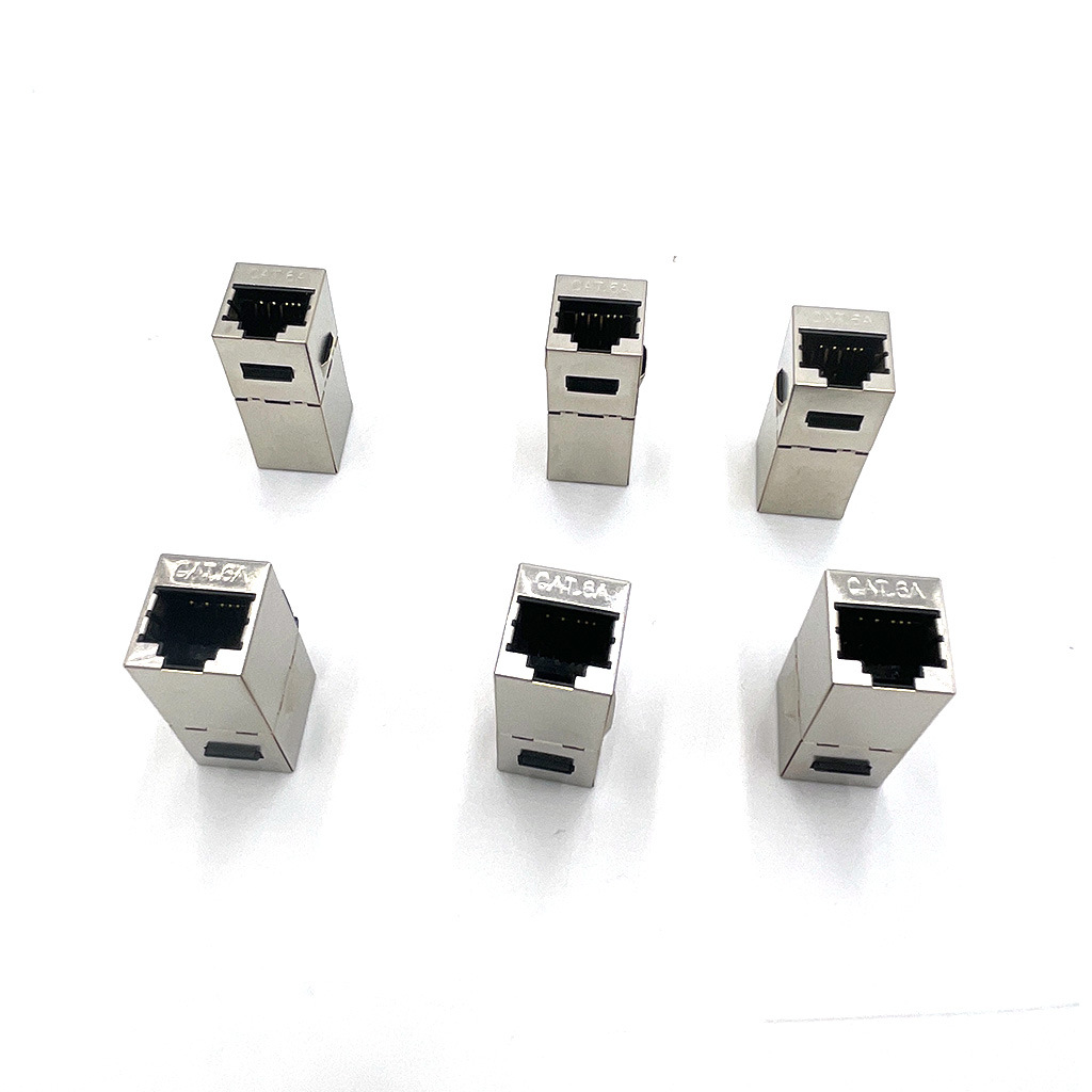 超高品控 超六类过测 屏蔽款STP配线架用 180度 RJ45网络直通模块