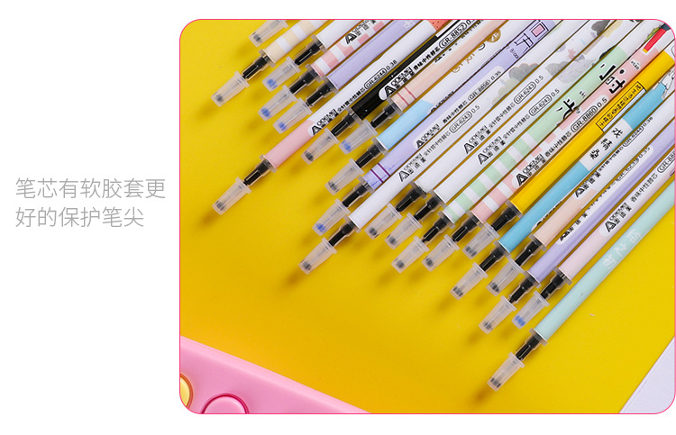 TBox Black Medium Pen Refill0.5 Neutral Signature Pen Water-based Carbon Refill Student Bullet Refill Starts School