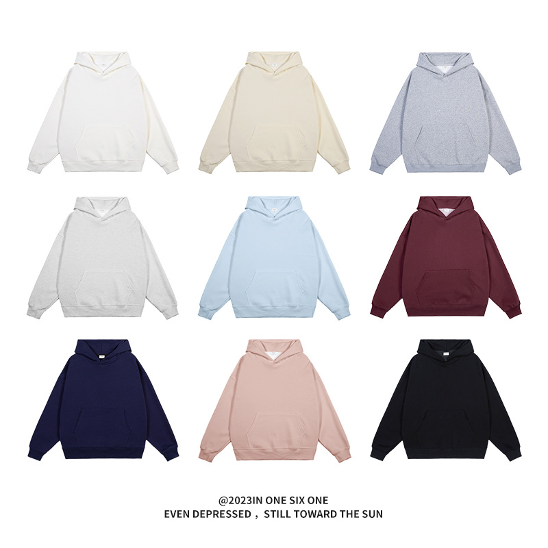 Autumn and Winter 420g silver fox velvet thickened hooded sweater women's fashion brand loose pullover hoodie versatile couple coat top