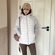 轻薄款棉款欧美2025女装瑜伽棉服外套修身显瘦立领羽绒棉服女棉袄