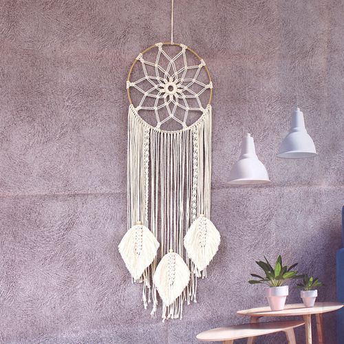 Nordic Style Instagram Wall Hanging Cotton Rope Weaving Dream Catcher Home Interior Fashion Trend Background Wall Decor