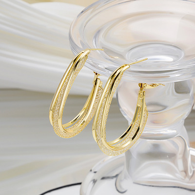 s925银针韩潮网红爆款耳环 气质个性耳饰 夸张设计感圈圈耳扣 s925银针韩潮网红爆款耳环 气质个性耳饰 夸张设计感圈圈耳扣