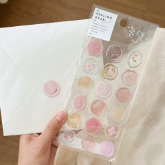 Ins風は火の漆の印章のシールの透明な文芸の美しい封筒の封口をまねて手帳のDIYのプリントのキャンディーを貼って貼ります。