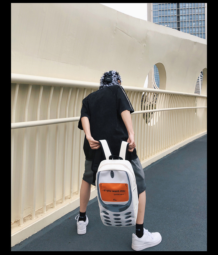 School Backpack Backpack Mobile Phone Pattern Waterproof 22 Inches Mobile Phone Casual Travel School Backpack