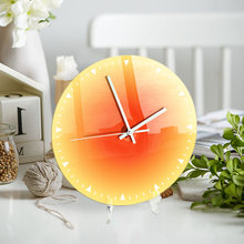 CC213-220跨境创意渐变日落两用挂钟摆钟亚克力UV时钟装饰亚马逊