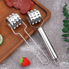 Stainless steel steak and pork chop rapid meat rolling hammer, stainless steel meat tenderizer, steak loose meat needle, pizza tenderizer needle