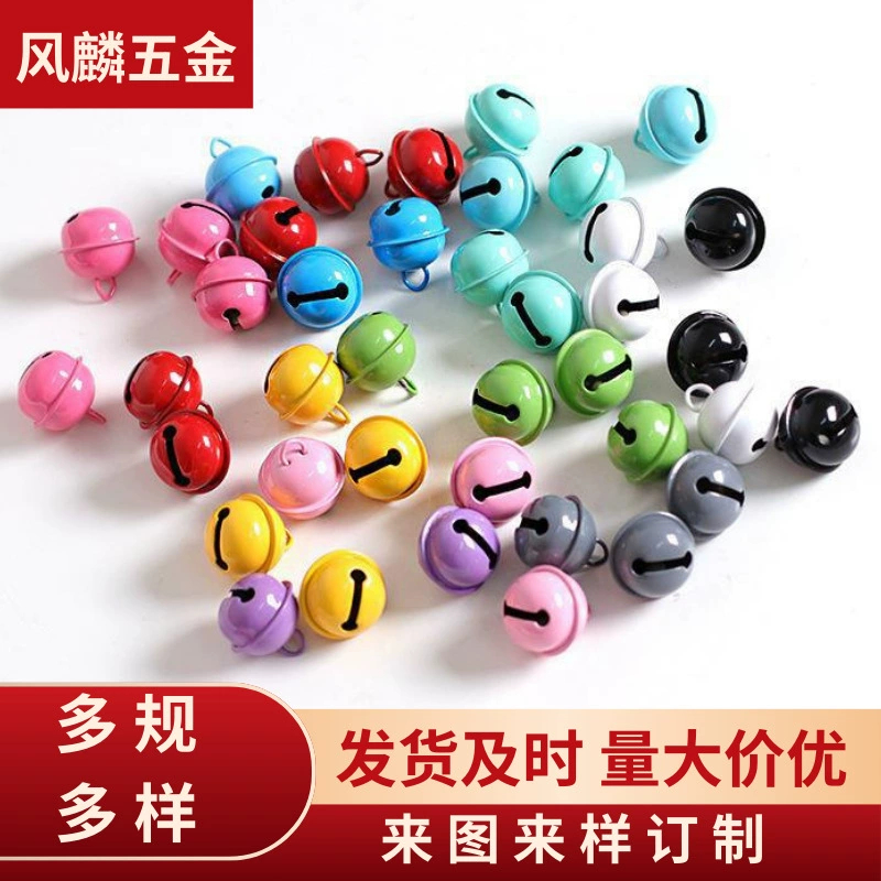 Оптовая Продажа с фабрики 22 мм цвет маленький колокольчик брелок конфетный цвет металлическая краска колокольчик Рождественская елка украшения домашнее животное