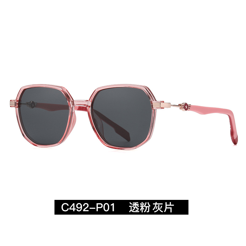 C492-P01 de hoja gris polvo transparente