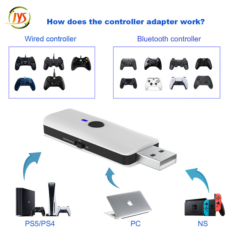 PS5 handle converter PS5/PS4/switch/PC/P3 host wired + Wireless Bluetooth handle converter PS5 handle converter PS5/PS4/switch/PC/P3 host wired + Wireless Bluetooth handle converter