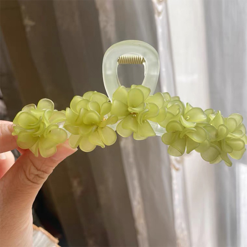 Fashion Green Lily Grip Hairpin Flower Clip Hair Accessories display picture 4