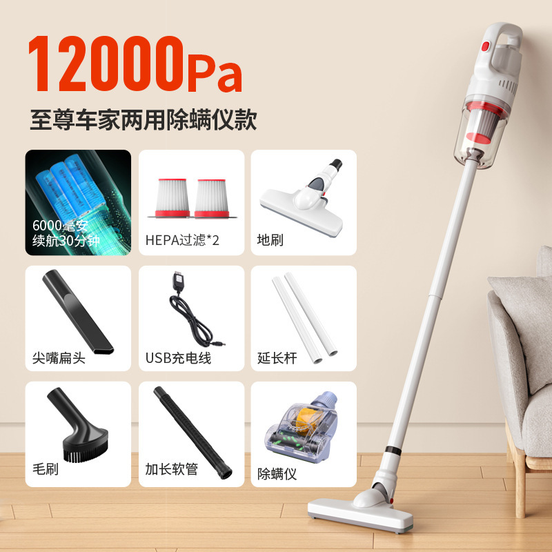 Mẫu có thể sạc qua USB - Máy hút bụi diệt khuẩn đa năng hàng đầu cho gia đình và xe hơi, đi kèm 1 lõi lọc dự phòng.