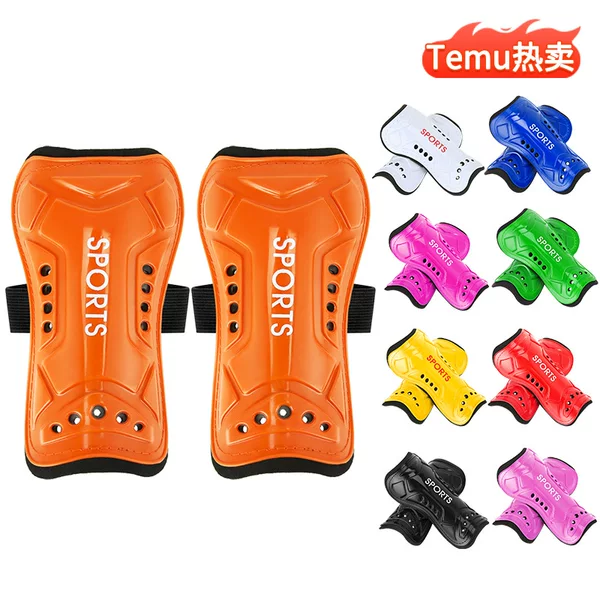 Amazon in-stock children's football shin guards, professional competition adult strap multi-hole foot guards, thickened and customizable