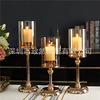 European style romantic crystal Candlestick lamps candle Table lamp household American style table ornament Decoration Metal Arts and Crafts