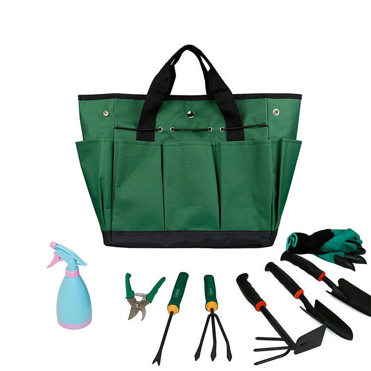 户外墨绿色手提花园园艺修剪工具包园林收纳袋 花园修建工具收纳袋 收纳围裙