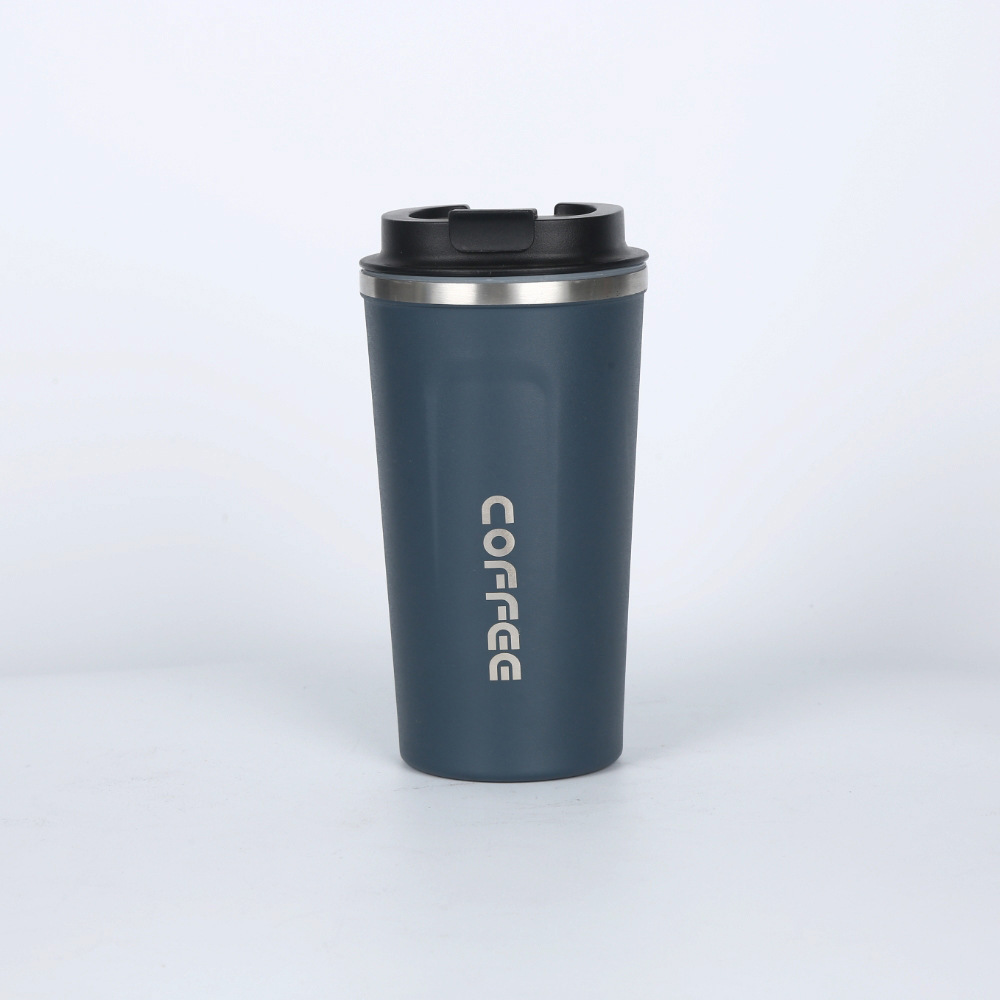 Spray de plástico tres generaciones 304 taza de café de acero inoxidable anti-escaldado cubierta de silicona taza de coche taza de vacío portátil taza de agua de oficina