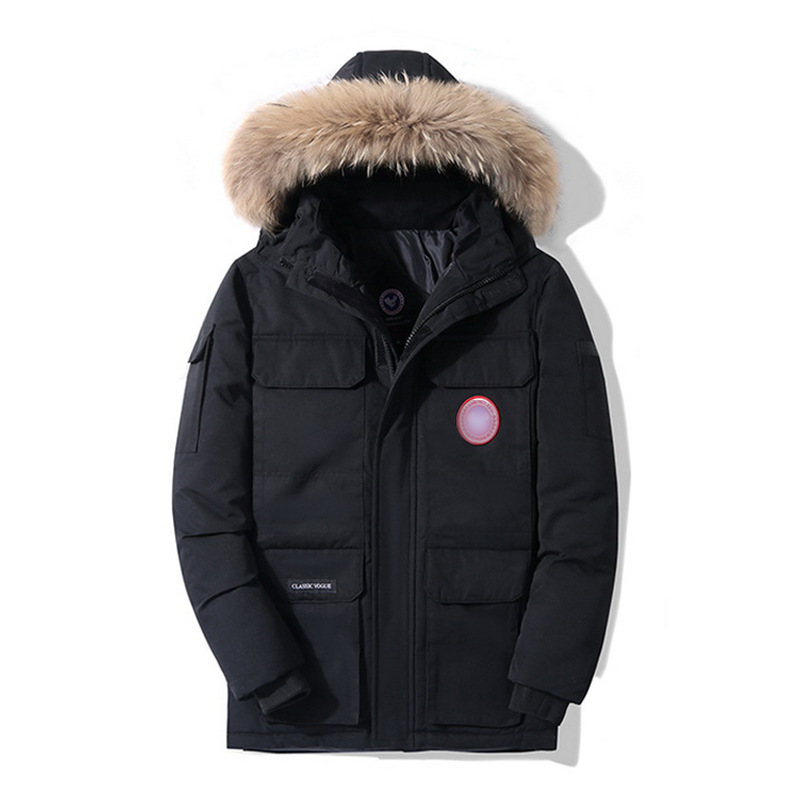 Chaqueta de plumón para hombre al por mayor, nuevo estilo de invierno 2025, chaqueta para hombre a prueba de frío y cálida, estilo juvenil para parejas, parka moderna