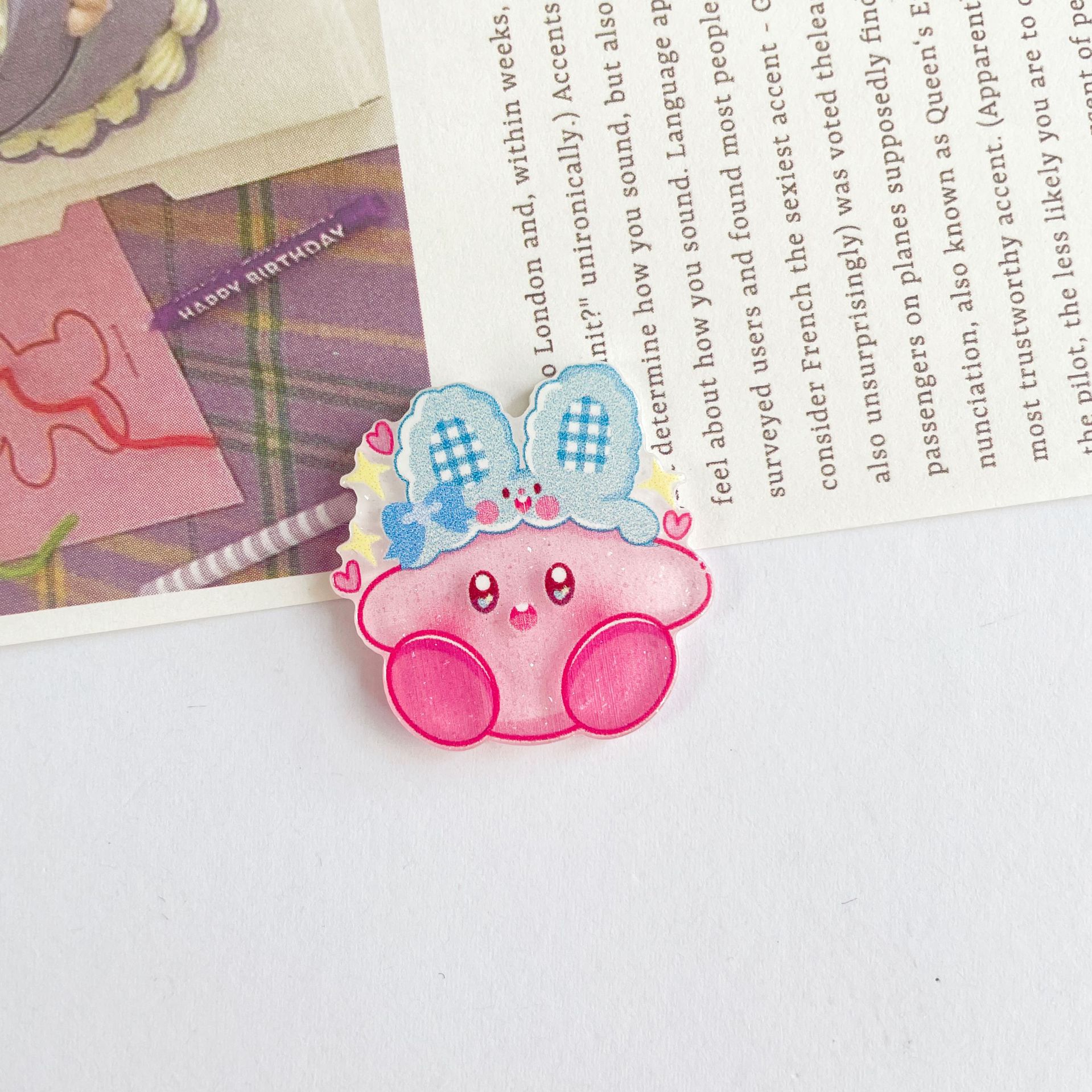2.6cm * 2.6cm (싱글) 보다 토끼 귀 Q 카드