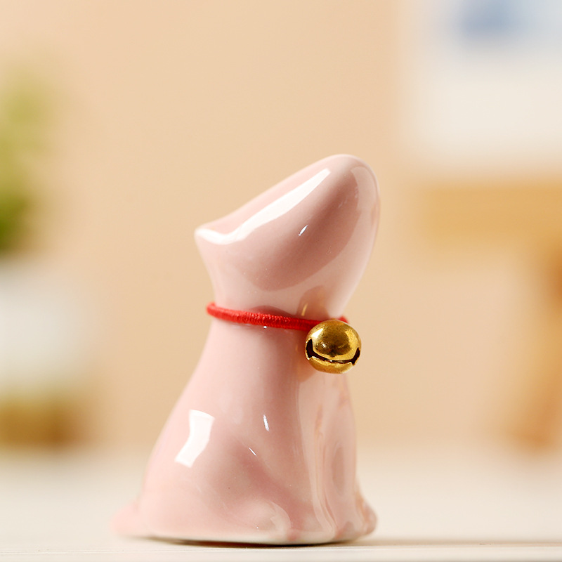 Cerámica lindo cachorro decoración mascota juego de té placa vista decoración de escritorio juego de té accesorios Casa Animal artesanía creativa