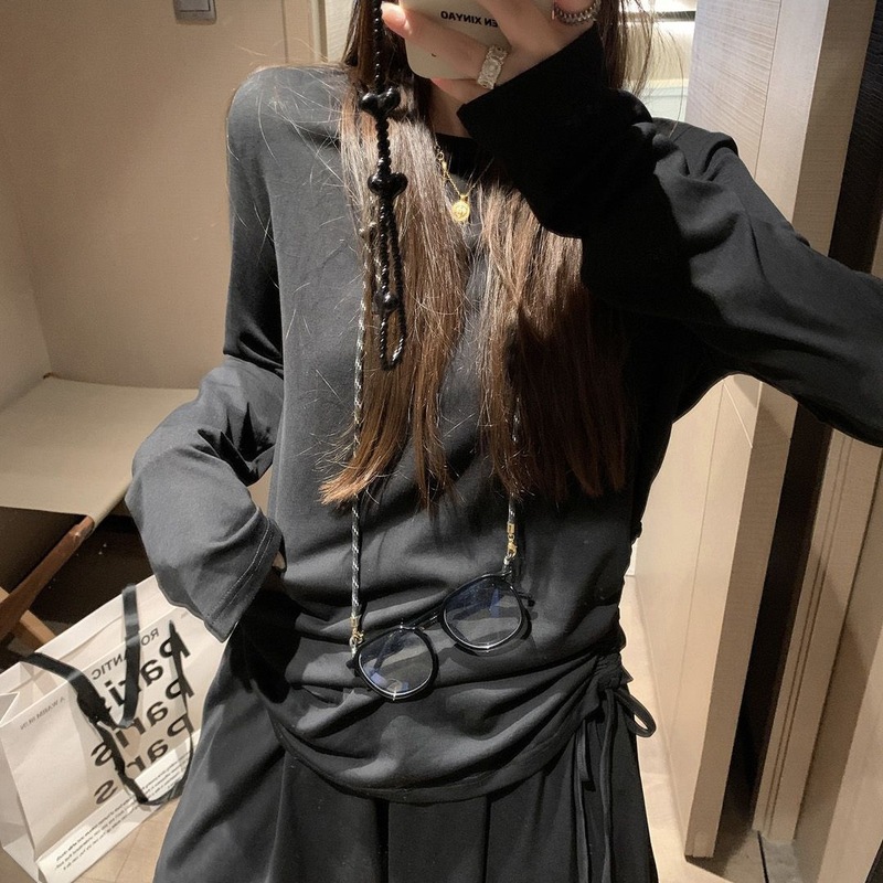 胖妹妹300斤露背长袖上衣+半身短裙两件套女秋季大码宽松时尚套装|undefined