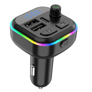 P15 автомобильный Bluetooth MP3 громкой связи Автомобильный FM-передатчик QC3.0 двойной USB автомобильное зарядное устройство музыкальный плеер