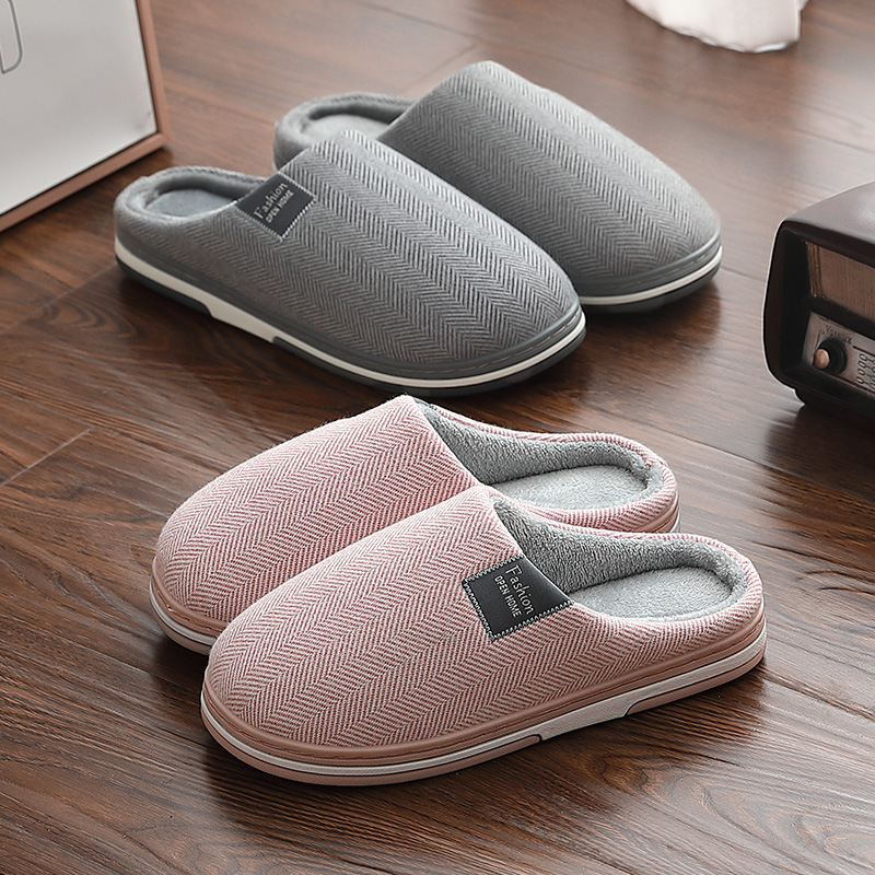 棉拖鞋男冬天居家软底家居室内棉拖女家用加绒拖鞋批发加厚舒适