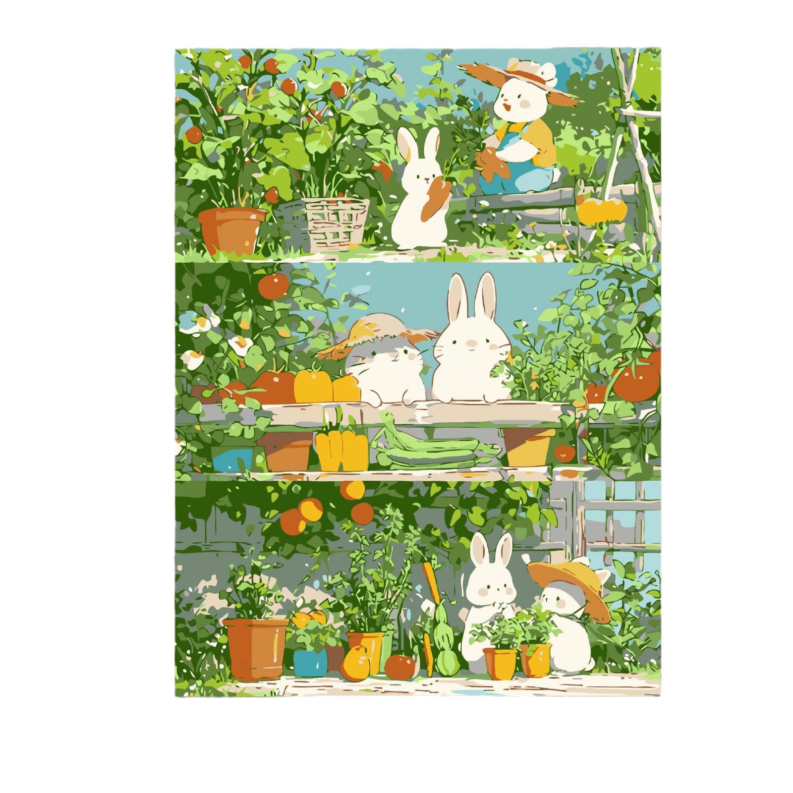 Verano tiempo bricolaje pintura al óleo digital relleno acrílico pintado a mano ilustración hecha a mano sistema curativo descompresión pintura al óleo