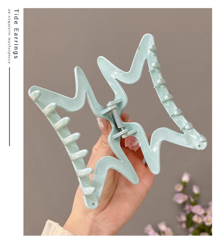 Women's Gender Women's Star Solid Color Knot Acrylic Hair Clip Hair Claws